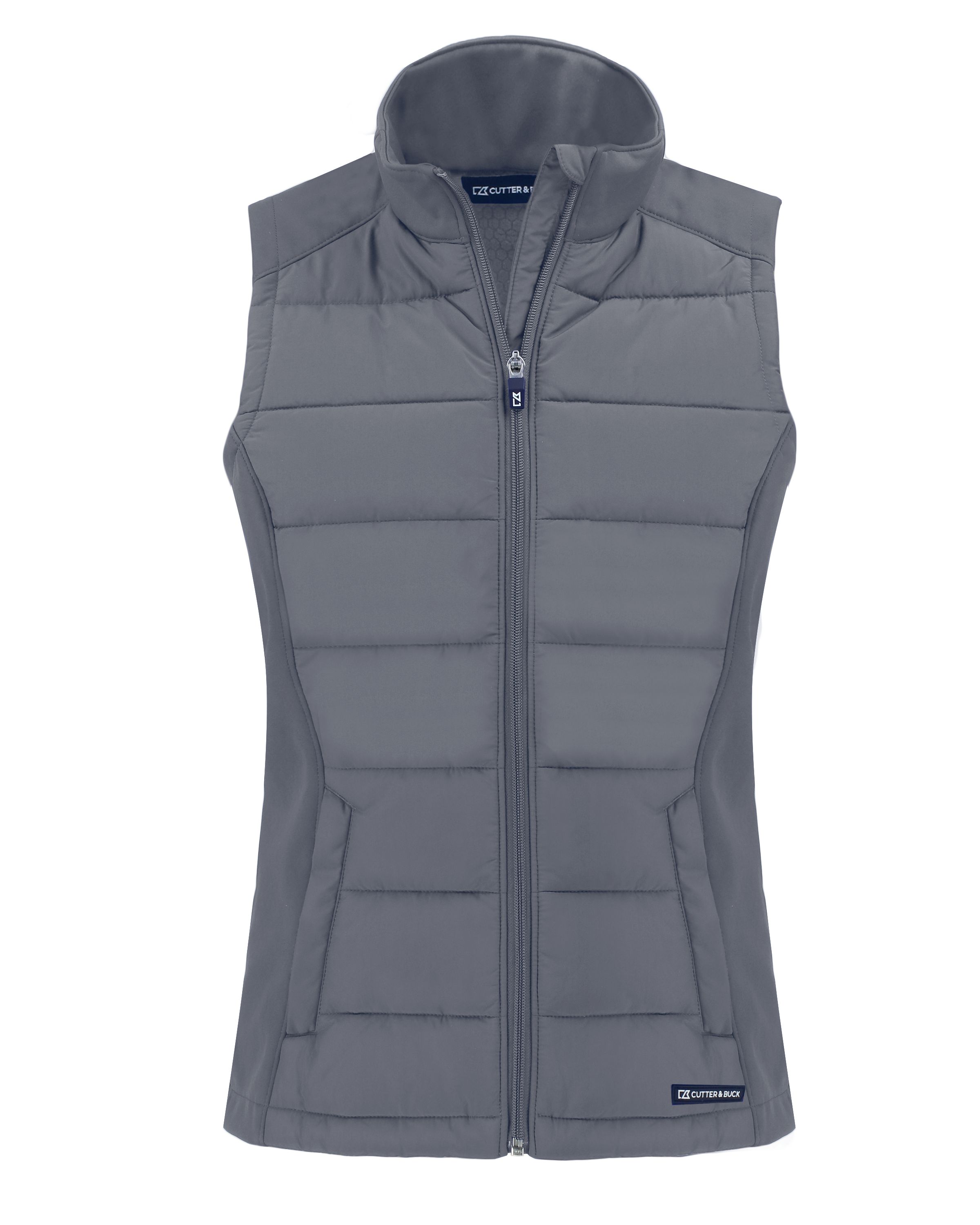 Cutter & Buck Evoke Recycled Honeycomb Fleece Womens Hybrid Full Zip Vest 63