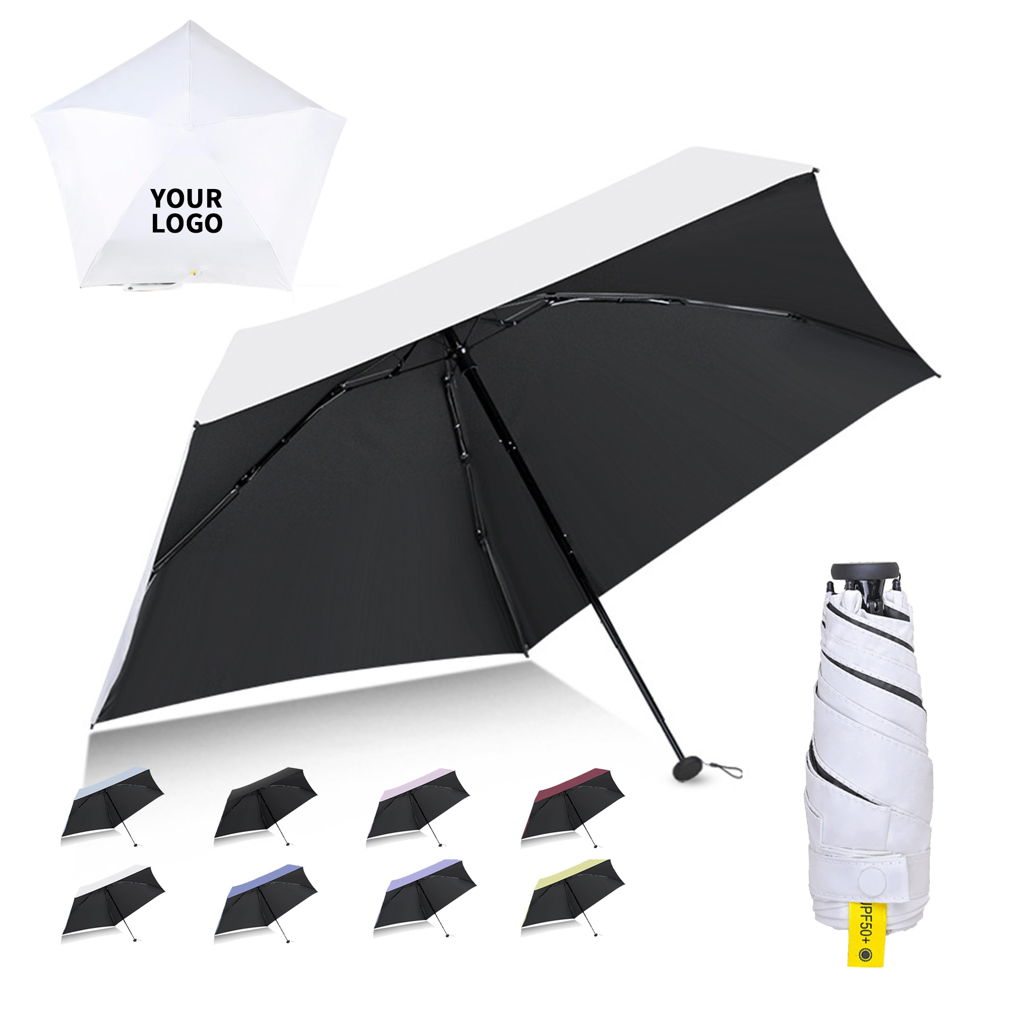 Mini Five Fold Vinyl Sun Umbrella 9