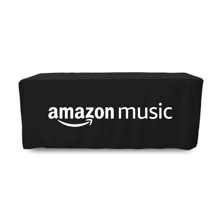 6 ft. Fitted PolyKnit™ Table Cover (WHITE LOGO ONLY) 2