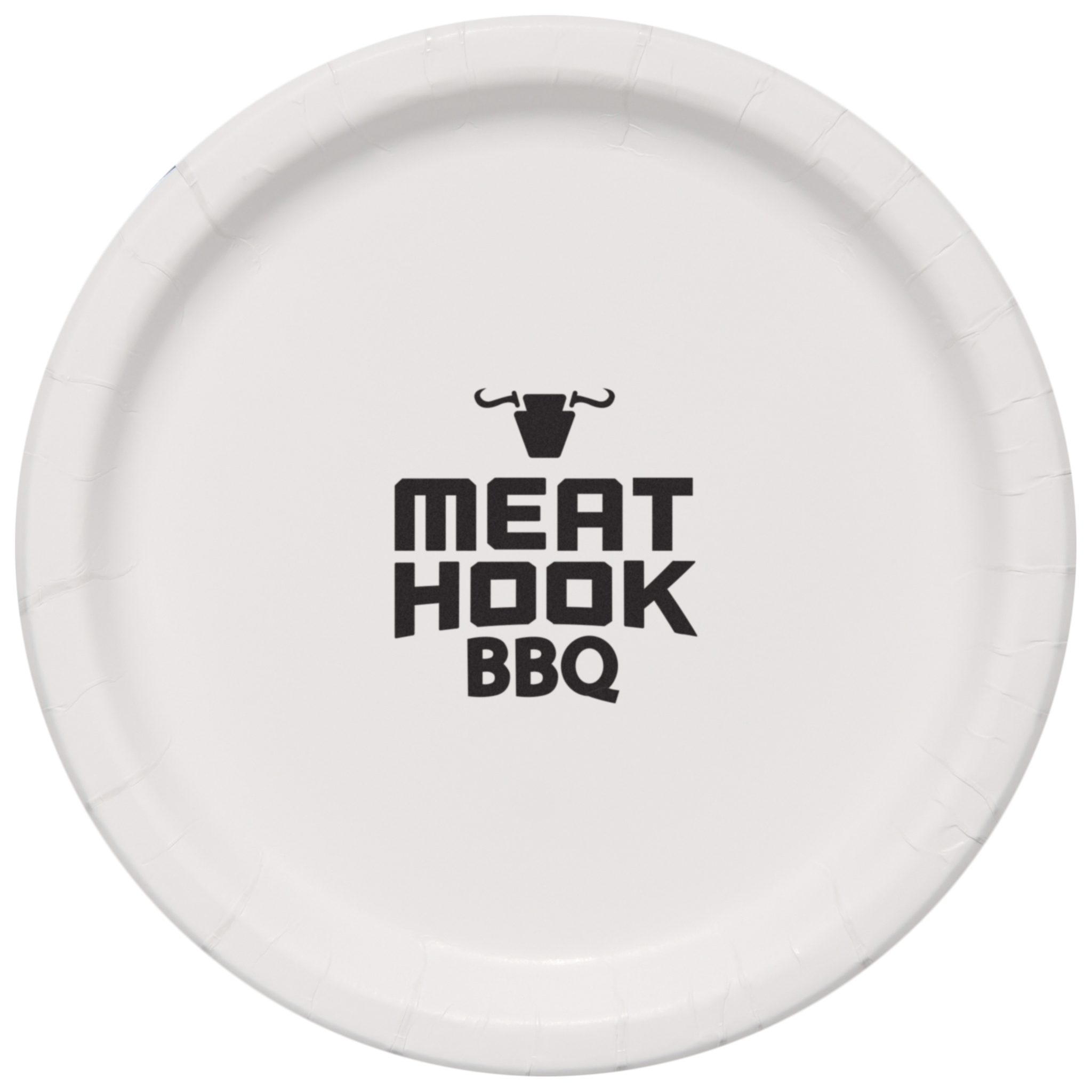 9.000" Plain Medium Weight Coated Paper Plate Round White Tradition Print 3