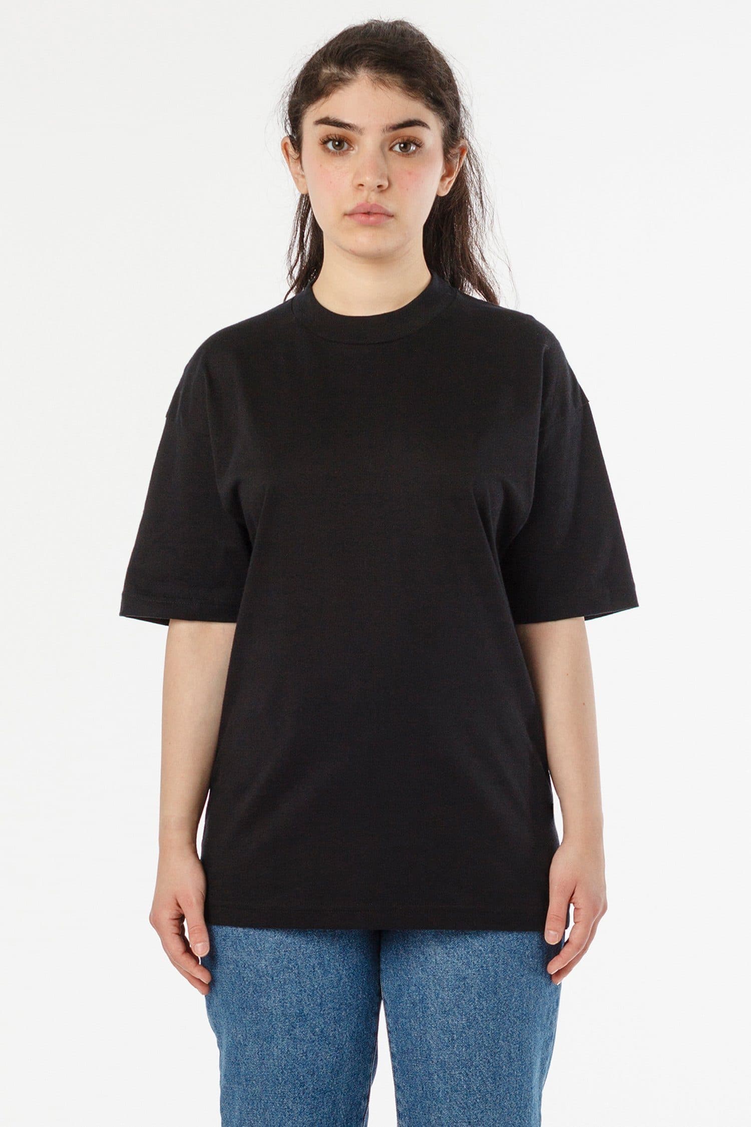 6 OZ COMBED COTTON MOCK NECK S/S T-SHIRT 3