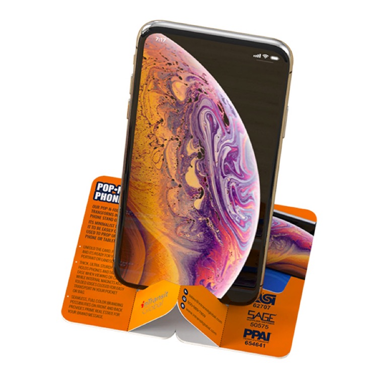 Pop-N-Fold Business Card Phone & Tablet Stand 9