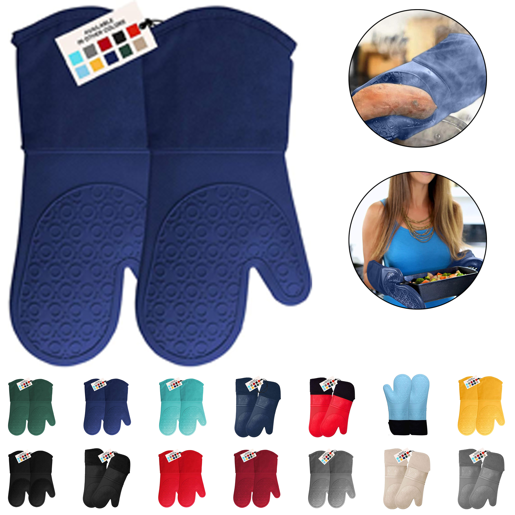 Extra Long Professional Silicone Oven Mitt 1