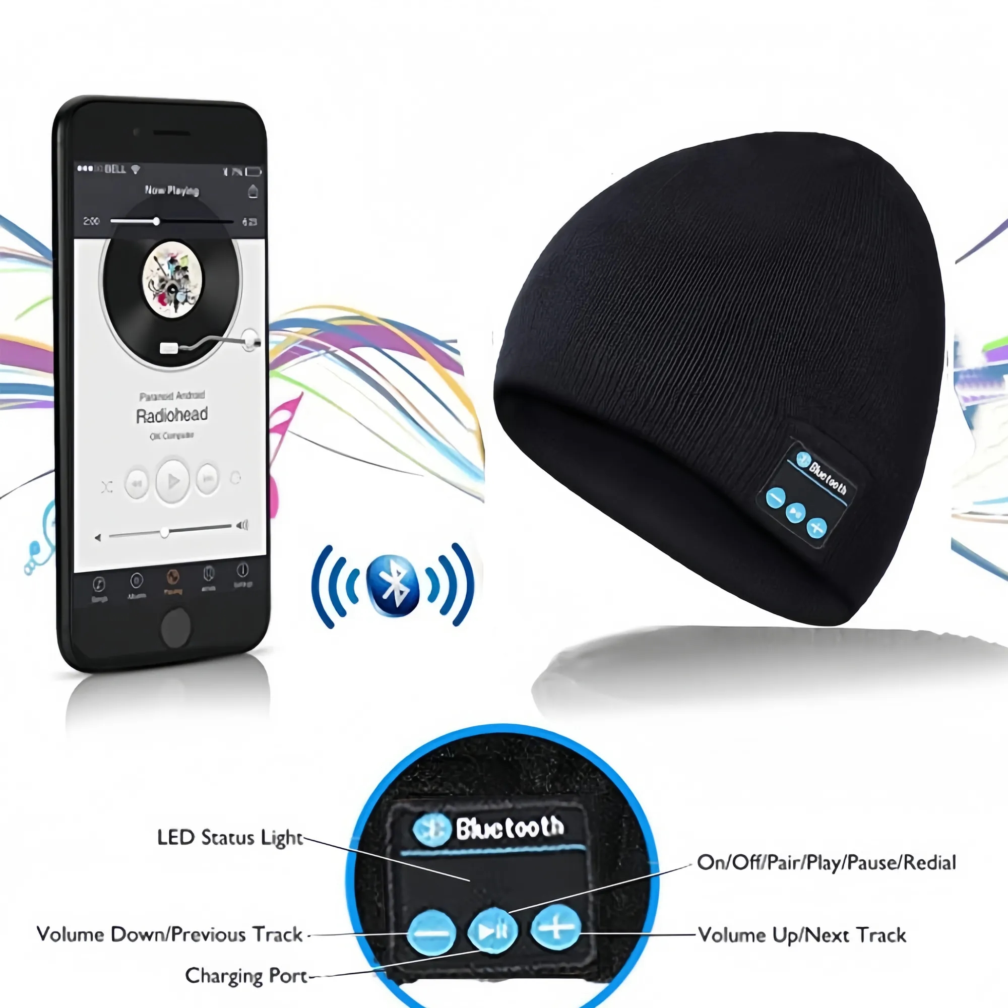Wireless Control Acrylic Knit Cap 6