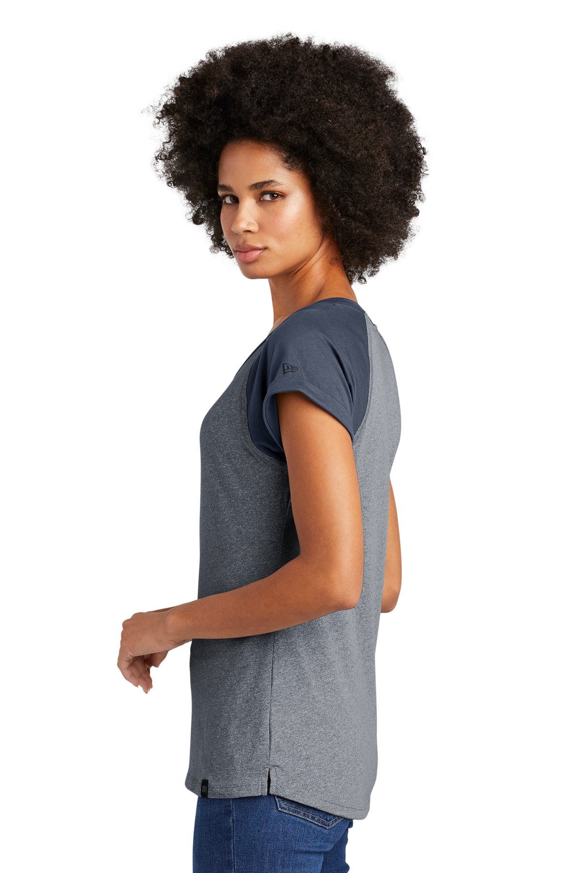 New Era Women's Heritage Blend Varsity Tee. LNEA107 11