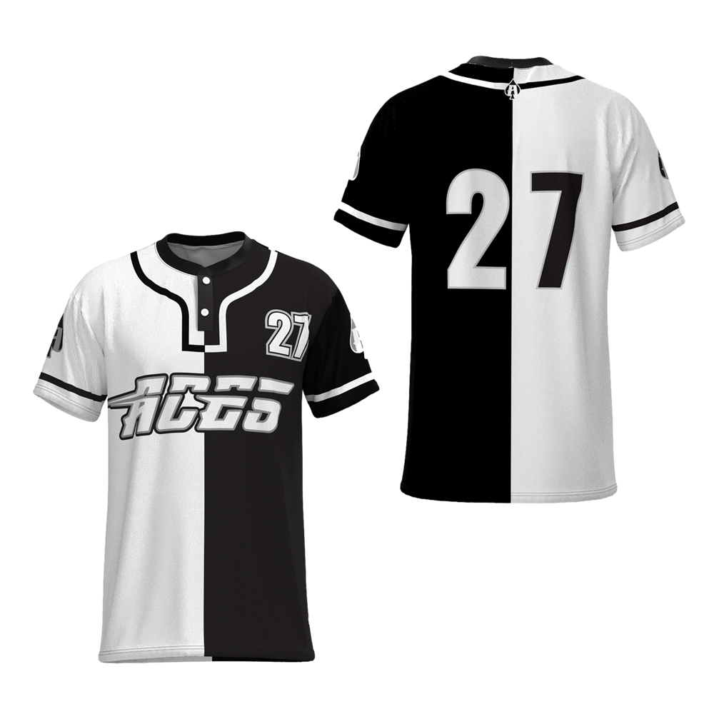 Men's Baseball 2-Button Pinhole Mesh Jersey 2