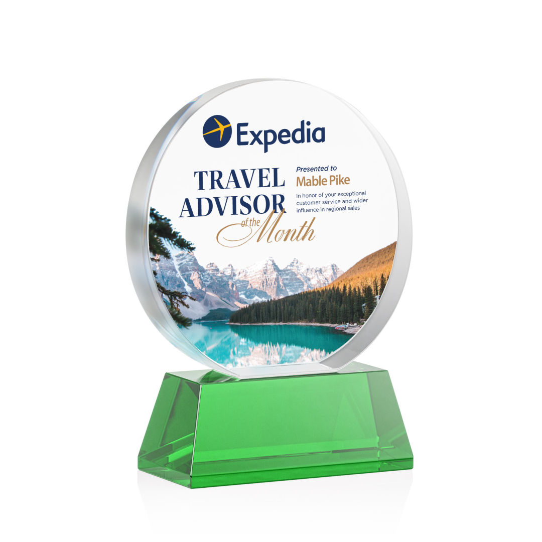 Glenwood Vividprint™ Award on Base - Green 12