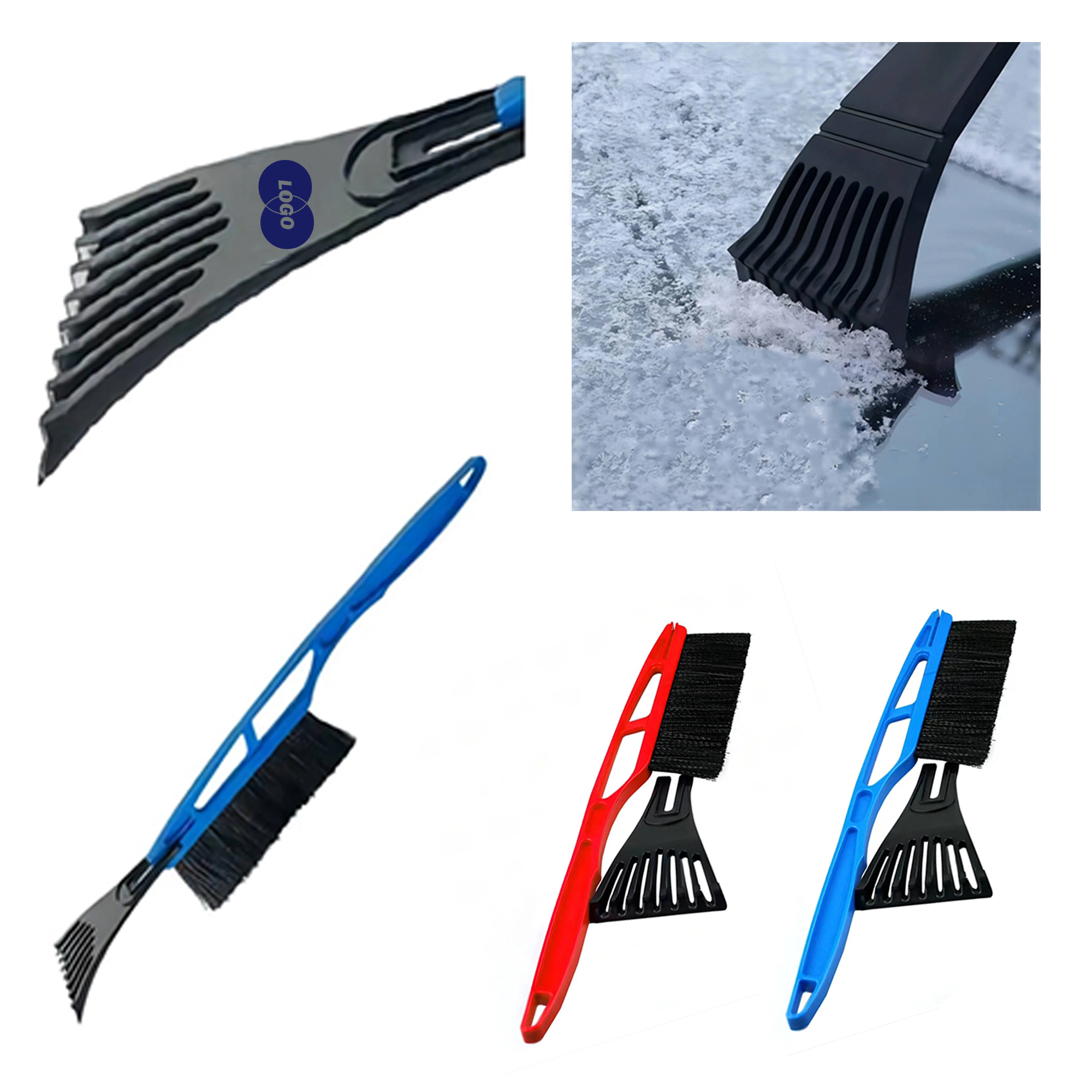 Portable 2 in 1 Ice Scraper / Brush 2