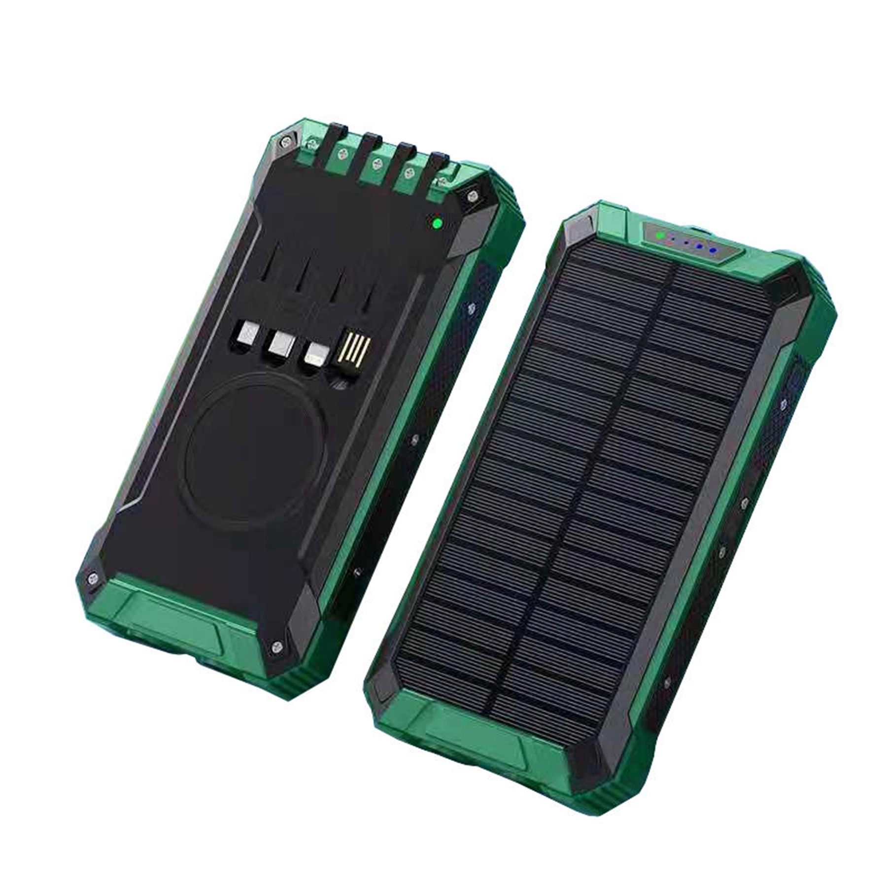 20000 mAh Solar Wireless Power Bank Charger with Cable 6