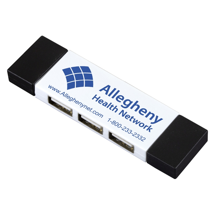 "Freedom" 2 in 1 – 3 Port Mini USB Hub with Type A & Type C Adapter 16
