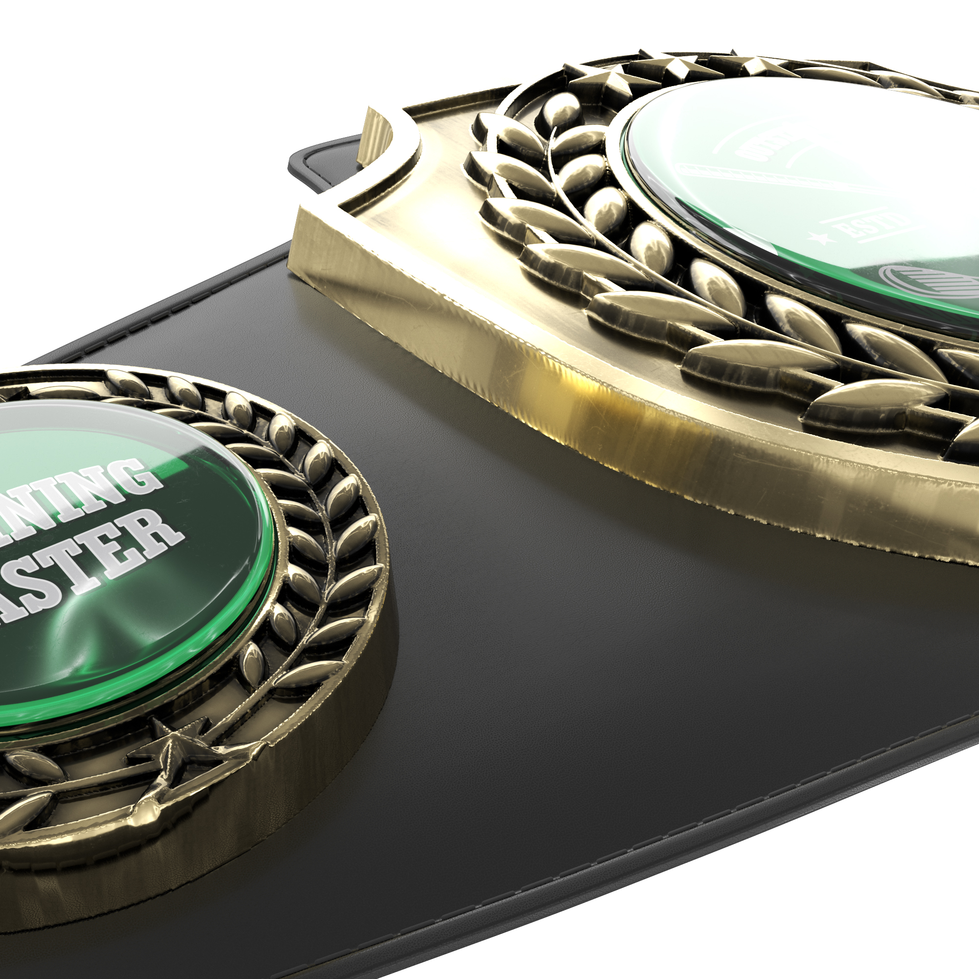 Express Vibraprint® Antique Bright Champion Award Shield Belt 4