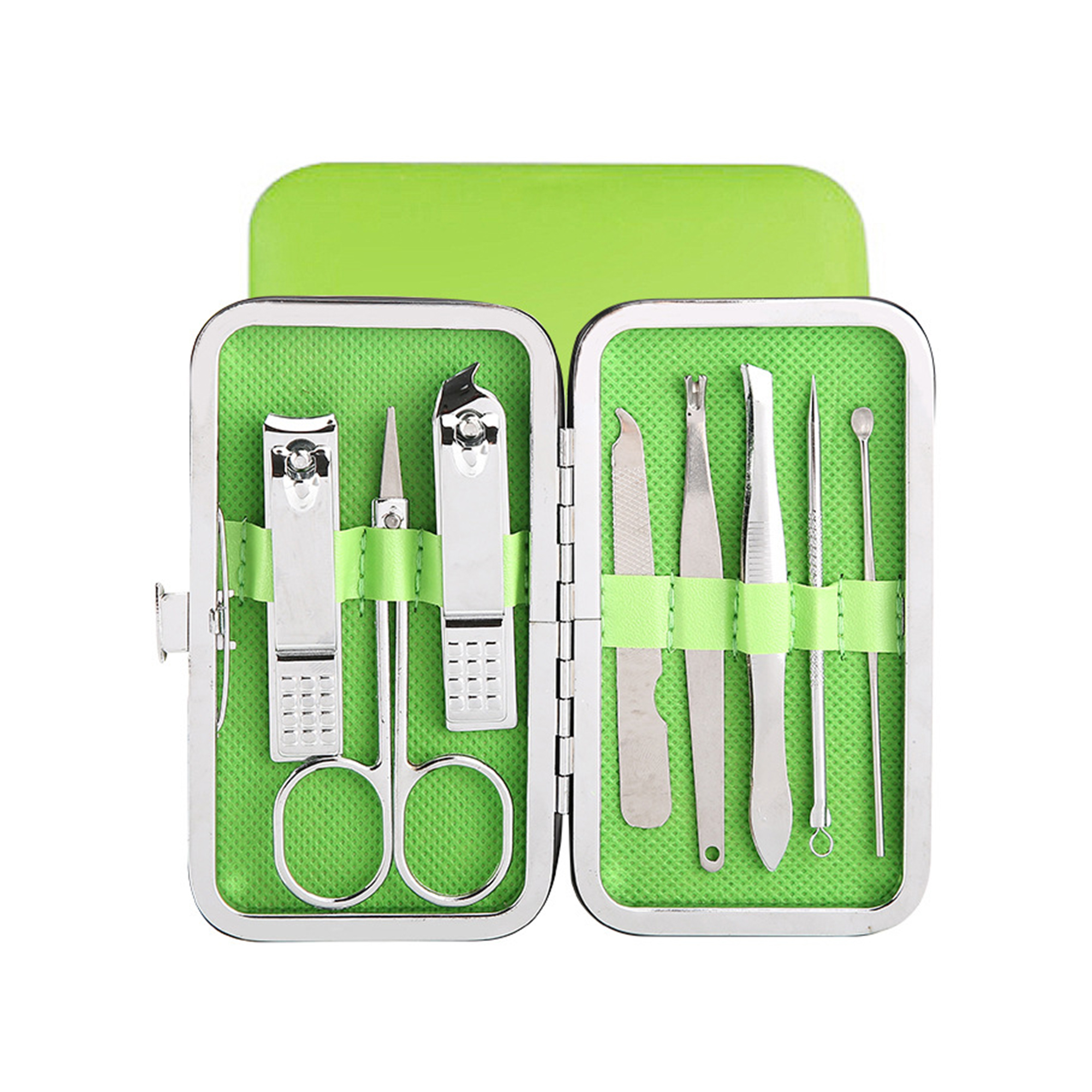 Stainless Steel Manicure Set PU Leather Case 7