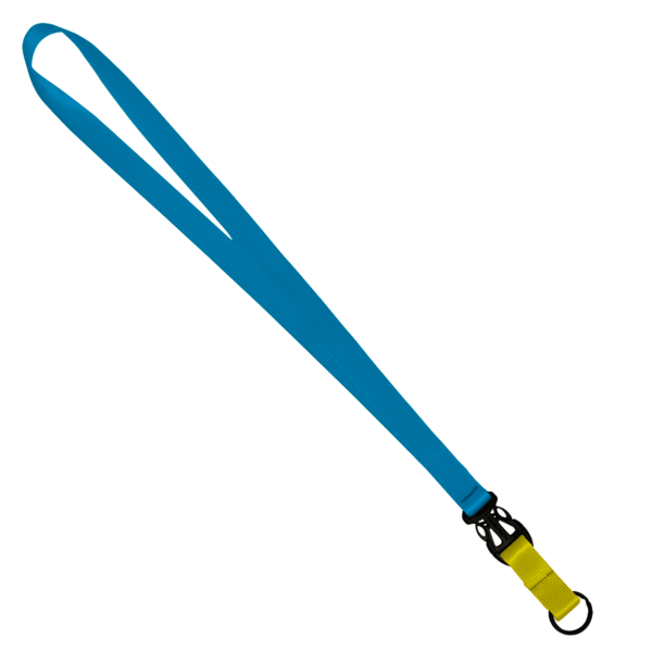 3/4" Multi color (Top and bottom) Nylon Lanyard with Plastic Slide Buckle R 161