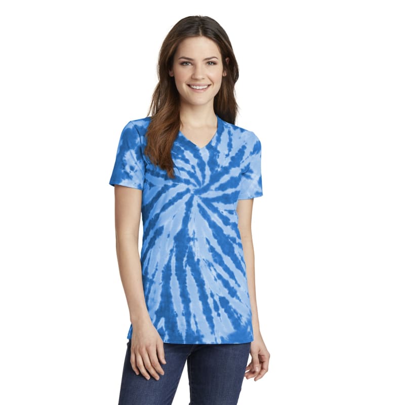 Port & Company Women's Tie-Dye V-Neck Tee. 72