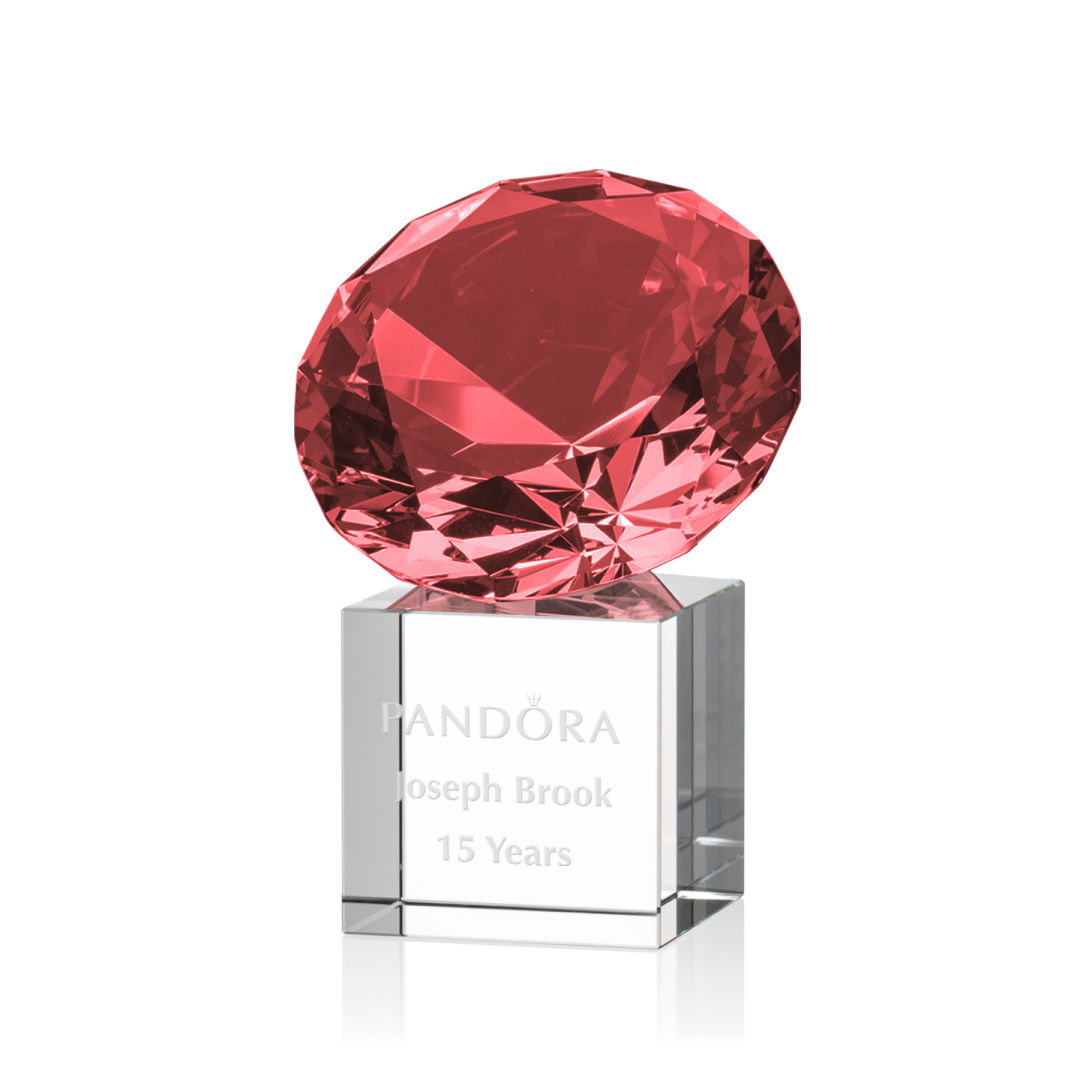 Gemstone Award on Cube - Ruby 4