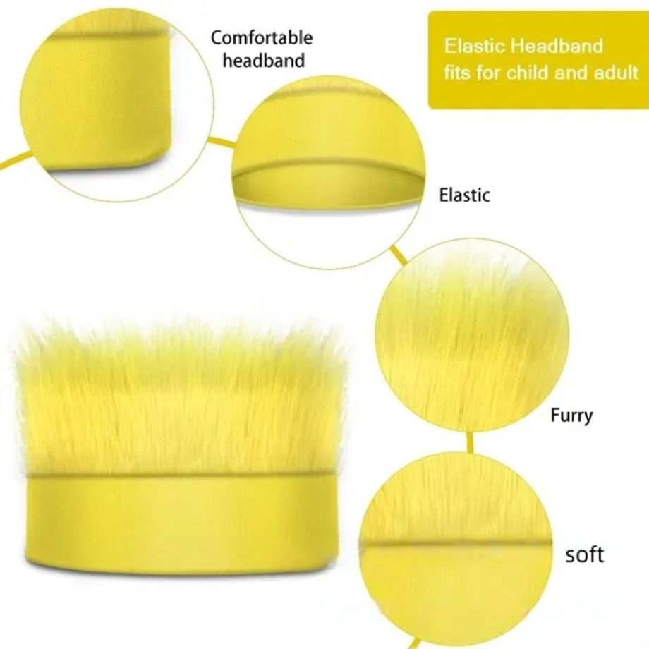 Mardi gras cosplay sport party hairy headband crazy hair wig 2
