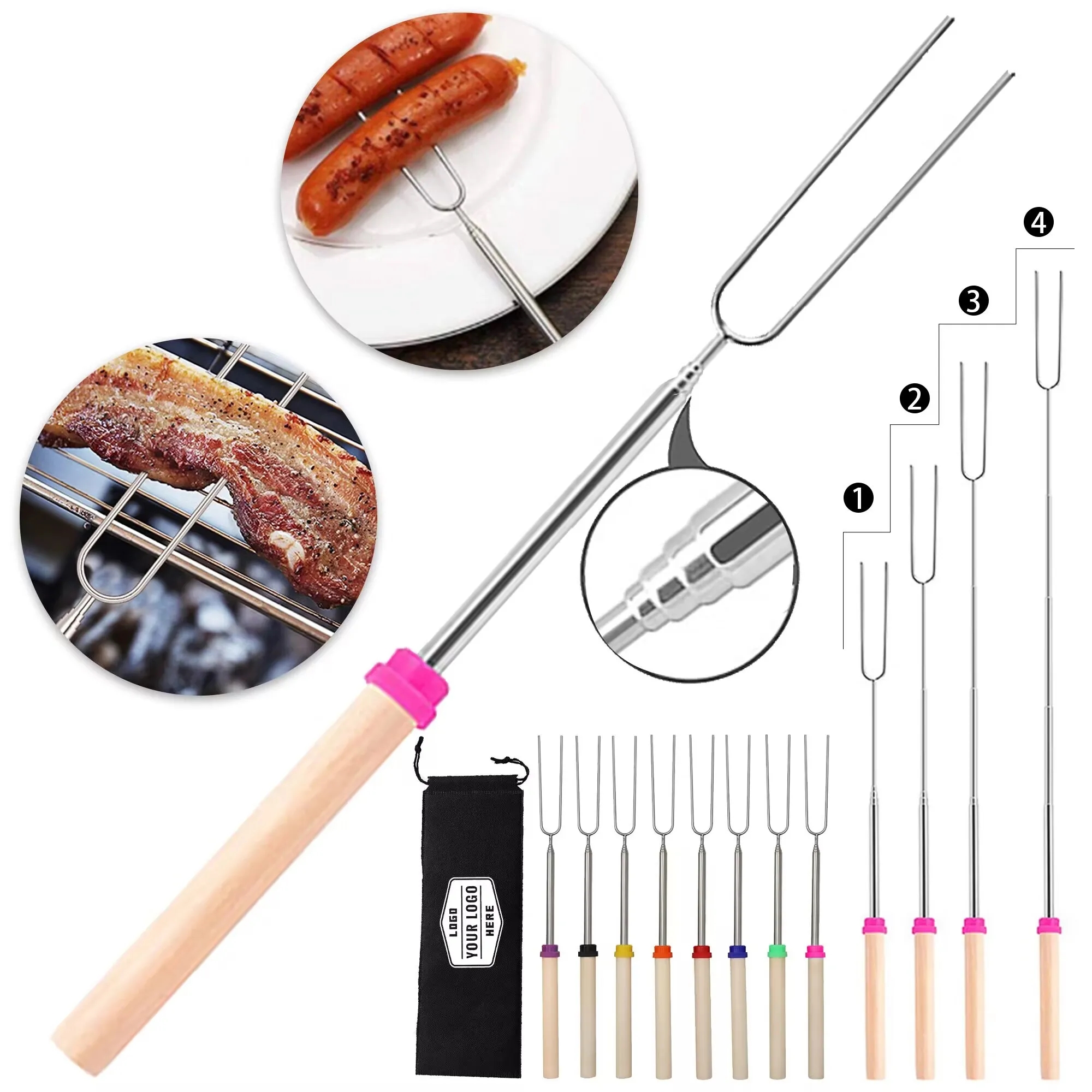 8pcs Marshmallow Roasting Sticks