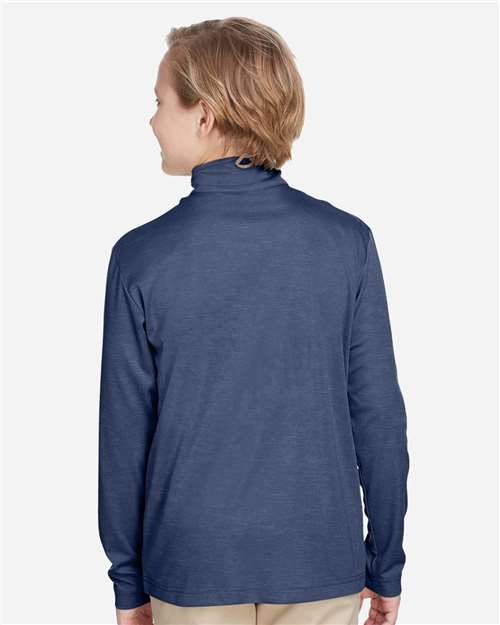 Youth Zone Sonic Heather Performance Quarter-Zip Pullover - TT31HY 34