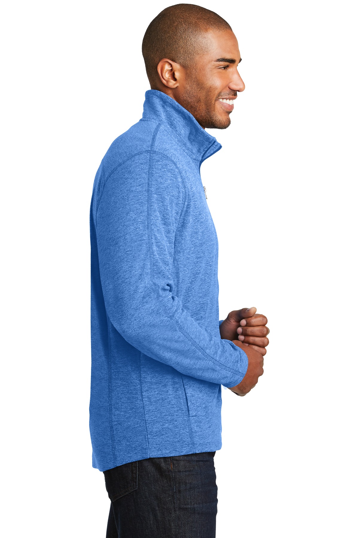 Port Authority Heather Microfleece Full-Zip Jacket. F235 22