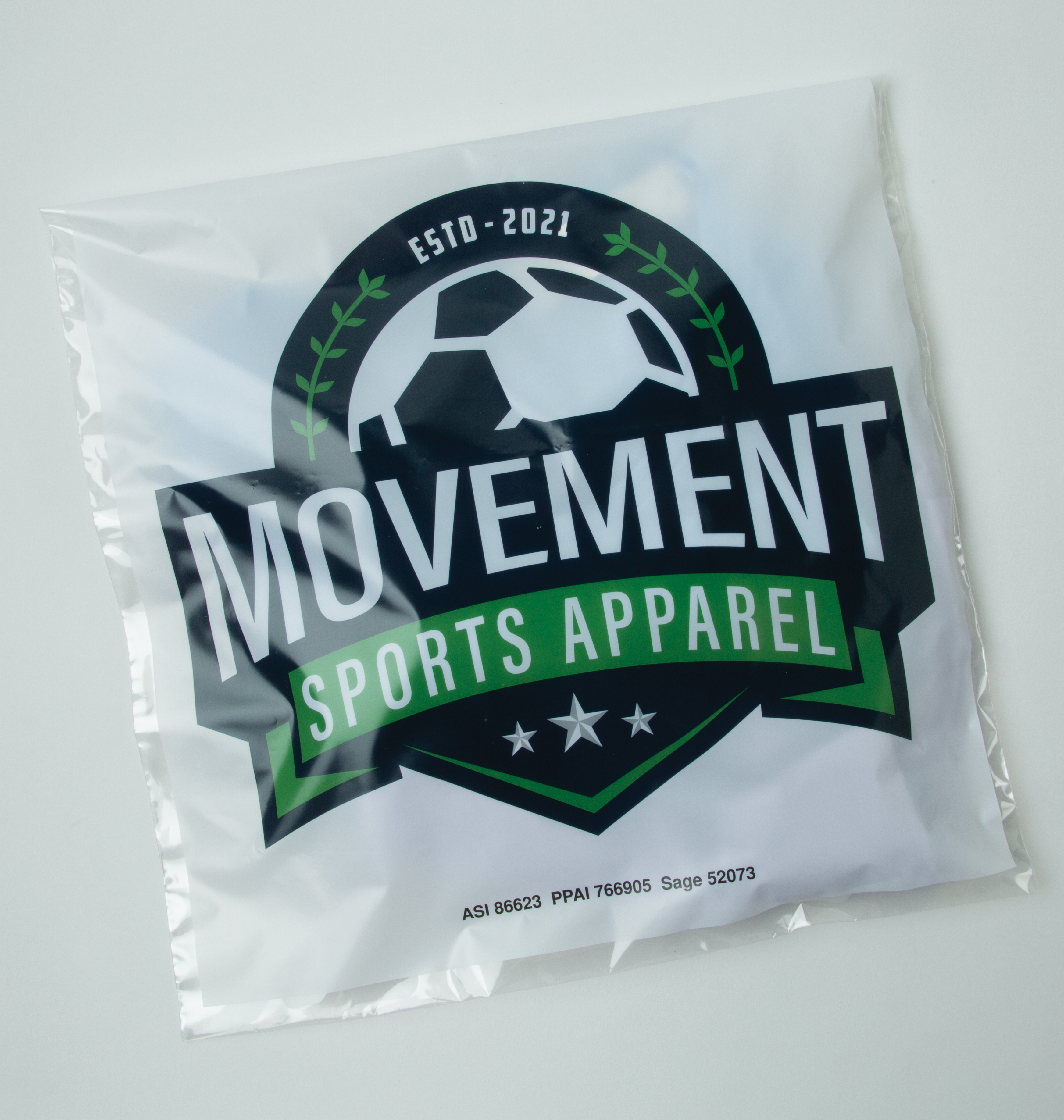 Clear Peel & Seal White Underlay 1-Sided Plastic Bag (14.25" x 13.5")