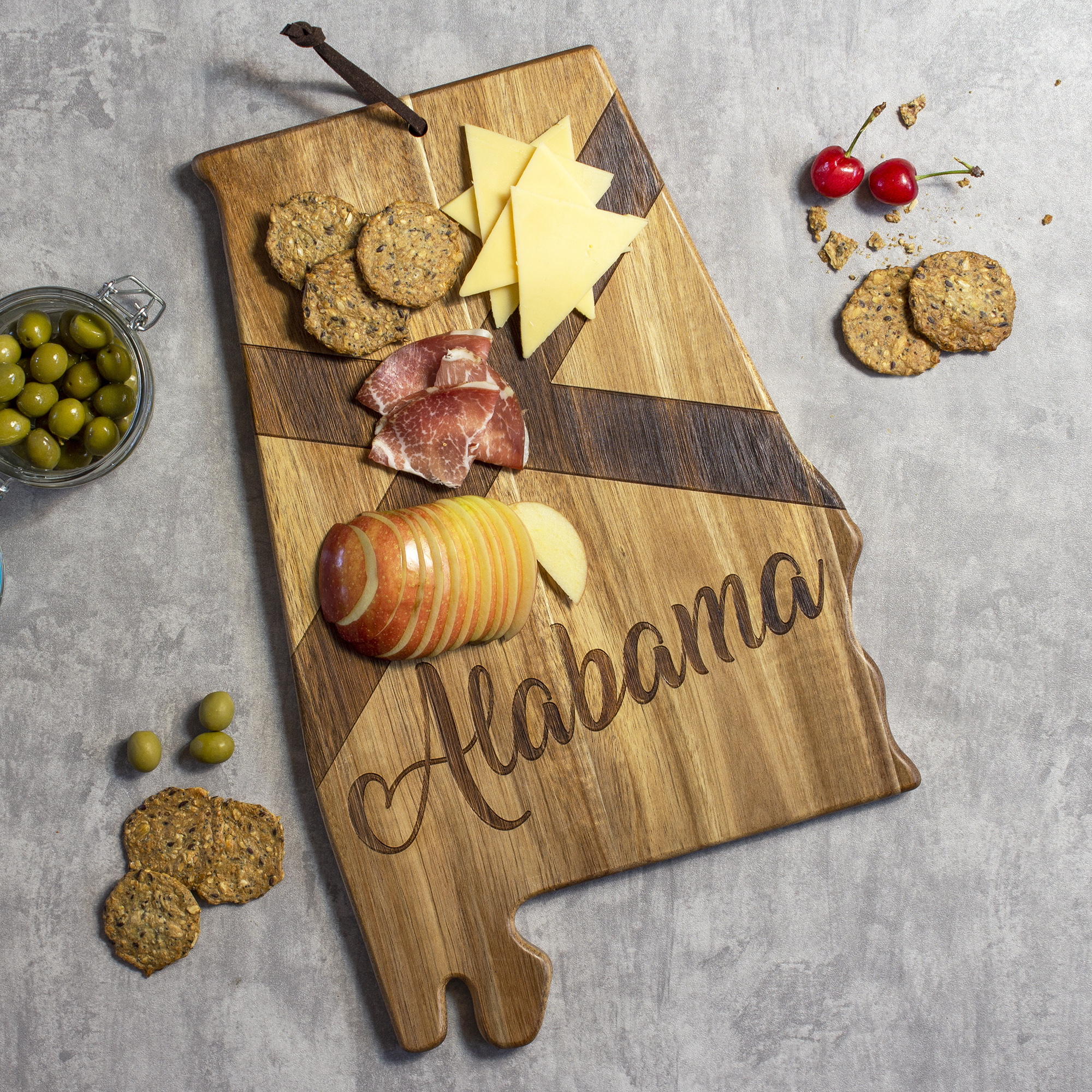 Rock & Branch® Origins Series Alabama State Shaped Wood Serving and Cutting Board 2