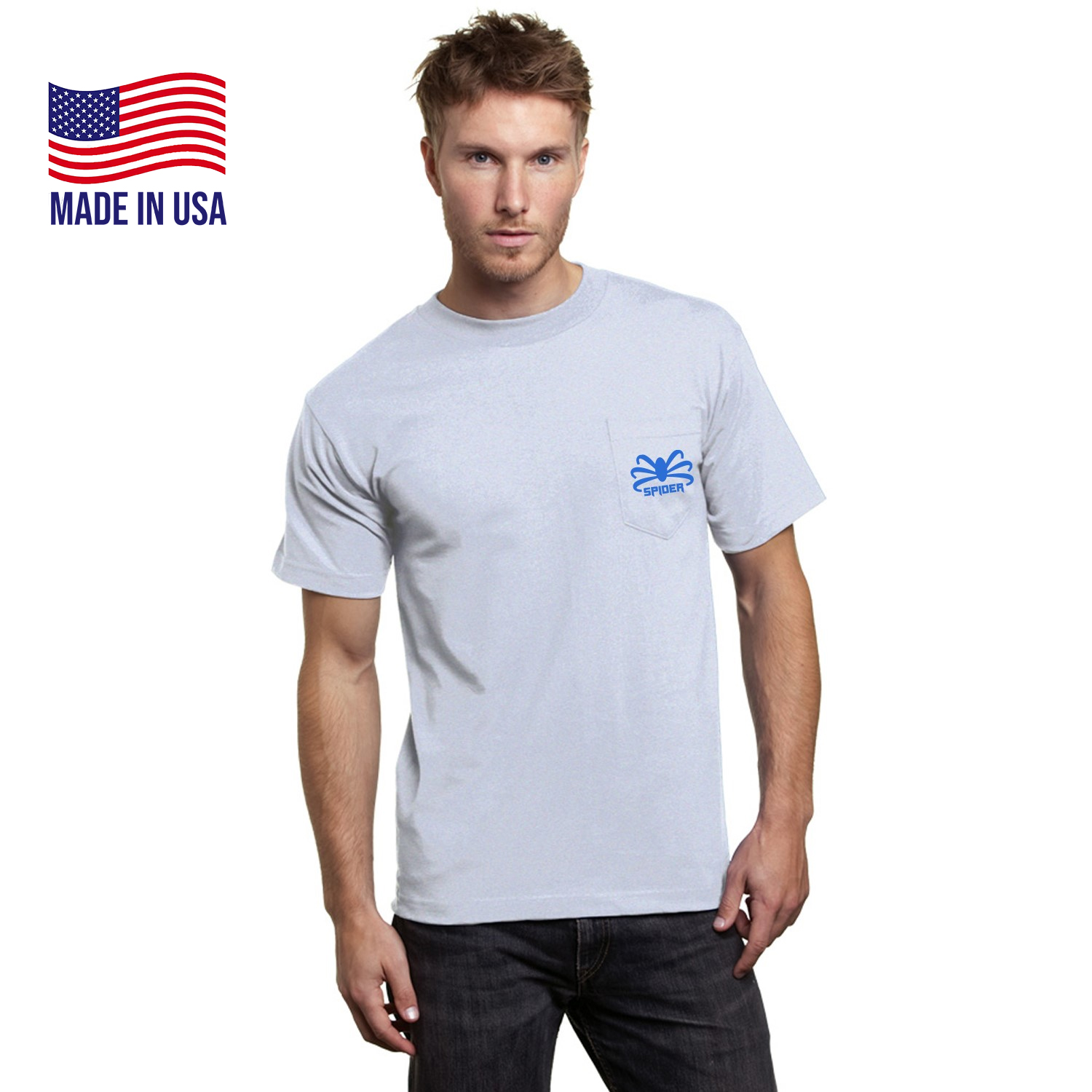 USA-Made Heavyweight Pocket Crew Tee Shirt 2
