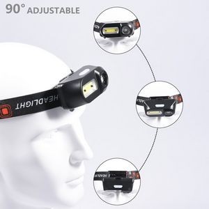 Portable LED Headlamp Dual Switch Motion Sensor 18