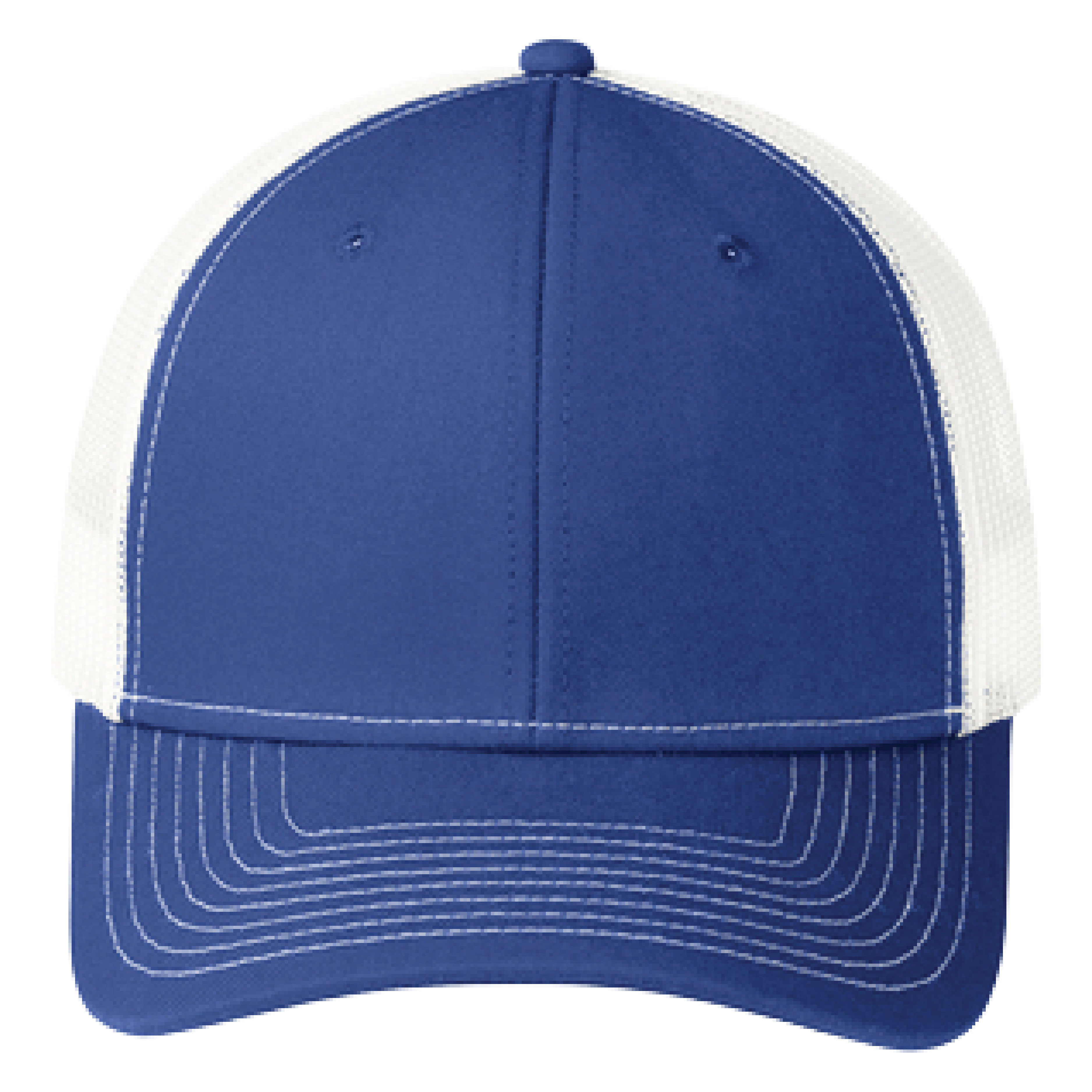 Port Authority C402 6-Panel Snapback Trucker Hat w/Leatherette Adhesive Patches or Embroidery 29