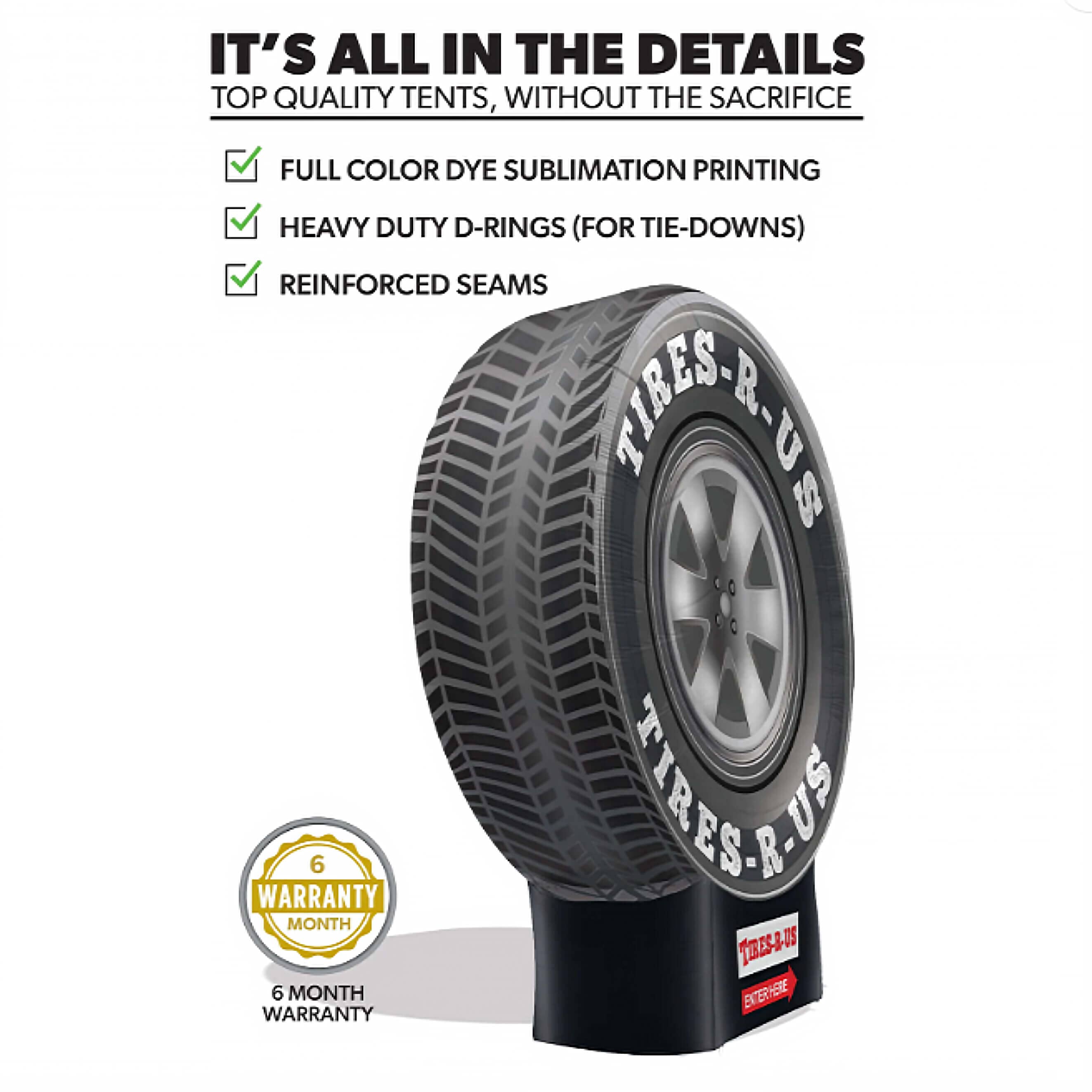 10ft Custom Giant Inflatable Tire 5
