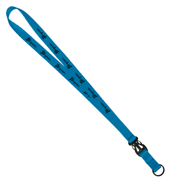 3/4" Multi color (Top and bottom) Nylon Lanyard with Plastic Slide Buckle R 299