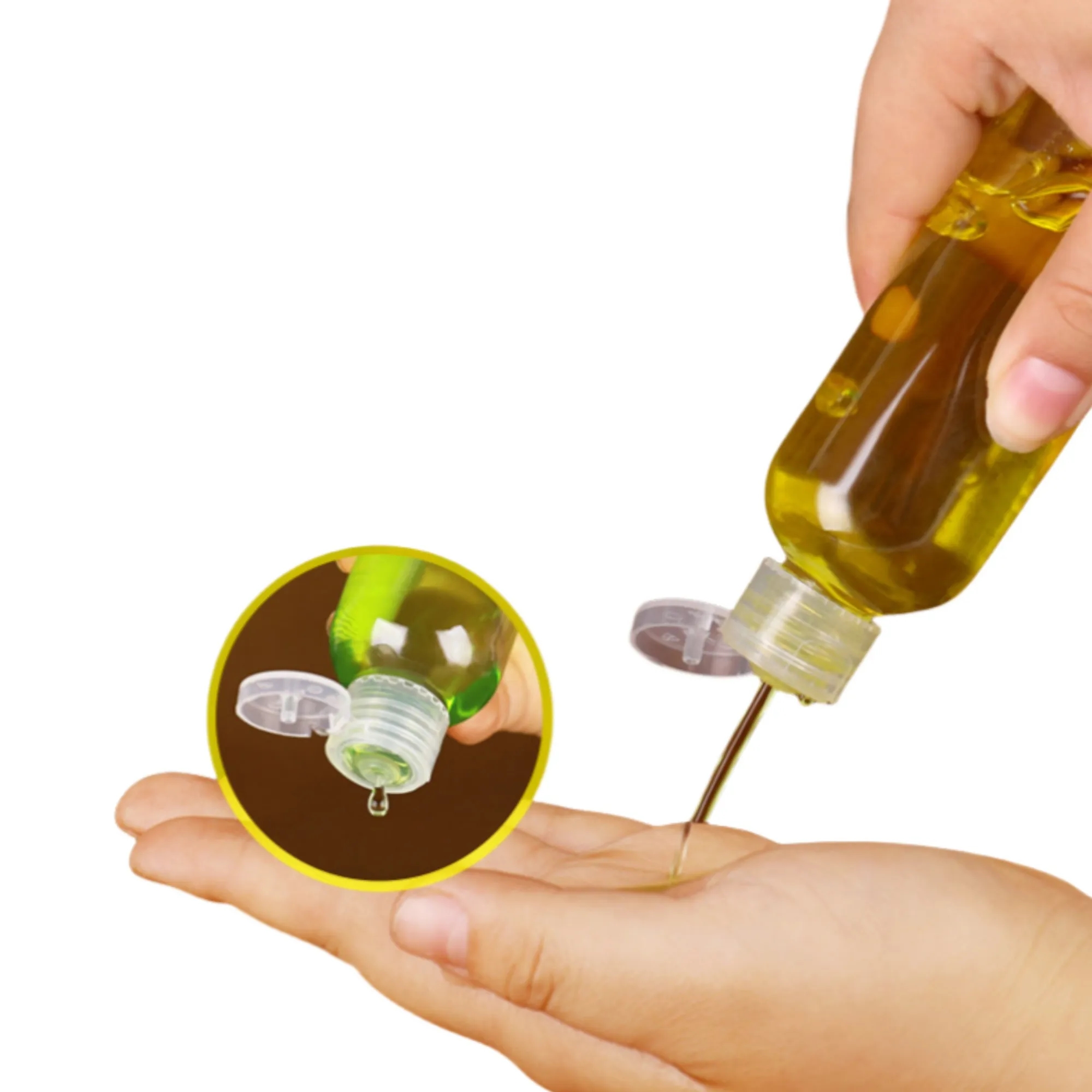 1.7oz Plastic Empty Squeeze Bottles with Flip Cap Hand 3