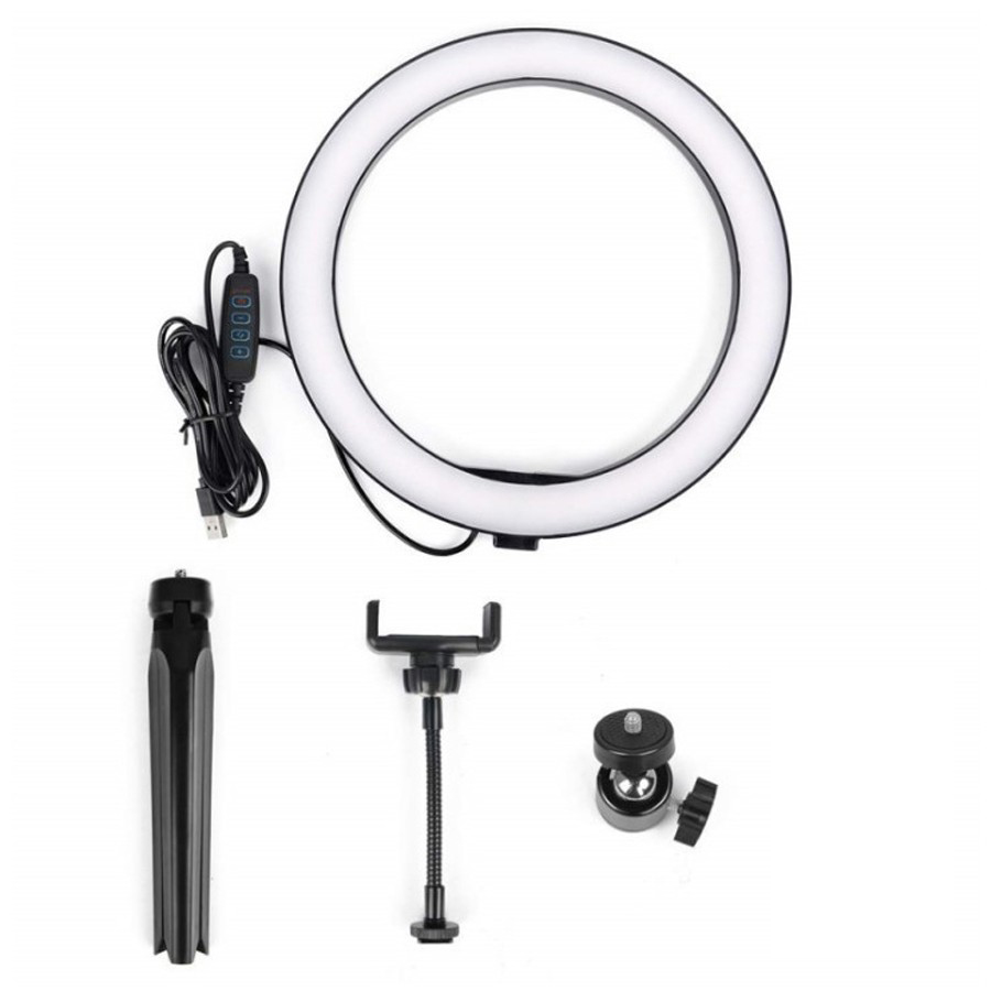 10" Selfie Ring Light with Tripod Stand & Phone Holder for Live Streaming, Video & Photos 11