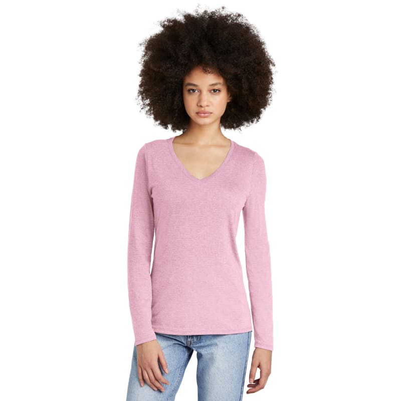 District Women's Perfect Tri Long Sleeve V-Neck Tee 13