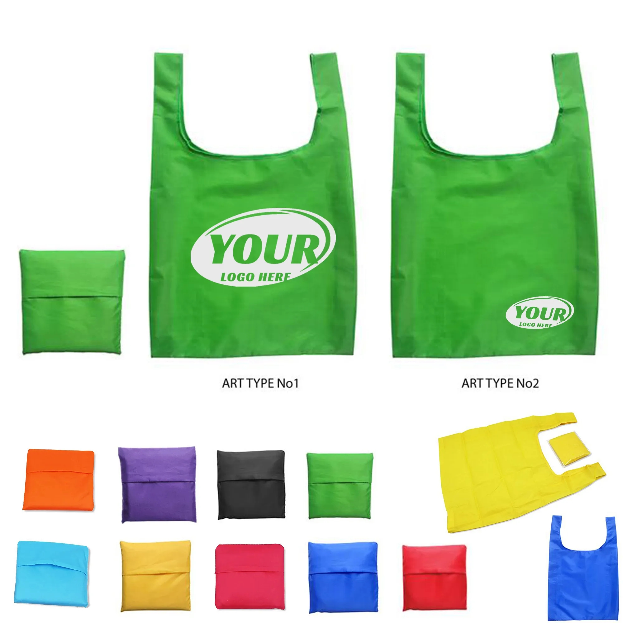 Foldable Shopping Tote Bag With Small Pocket 2