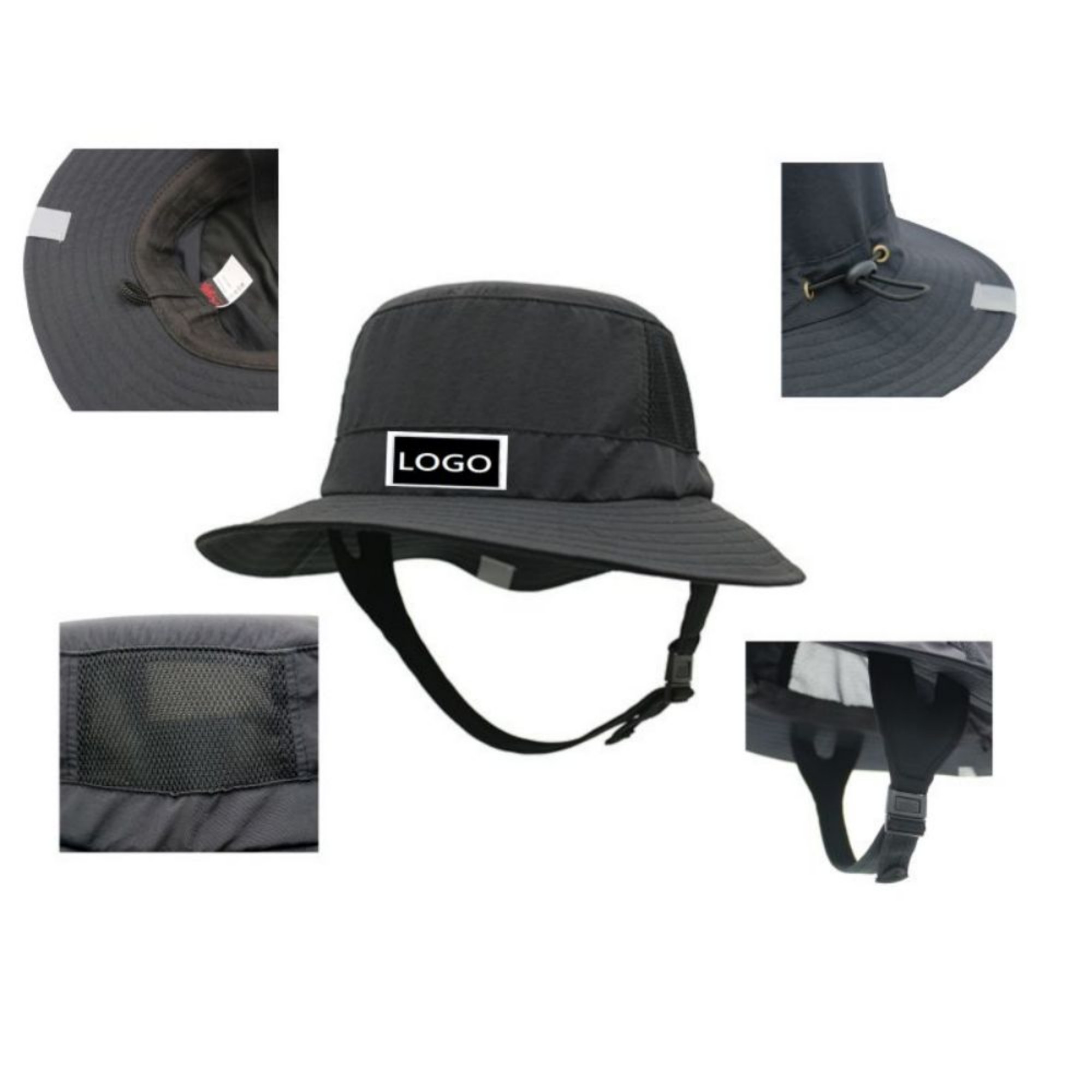 Adjustable Drawstring Bucket cap 2