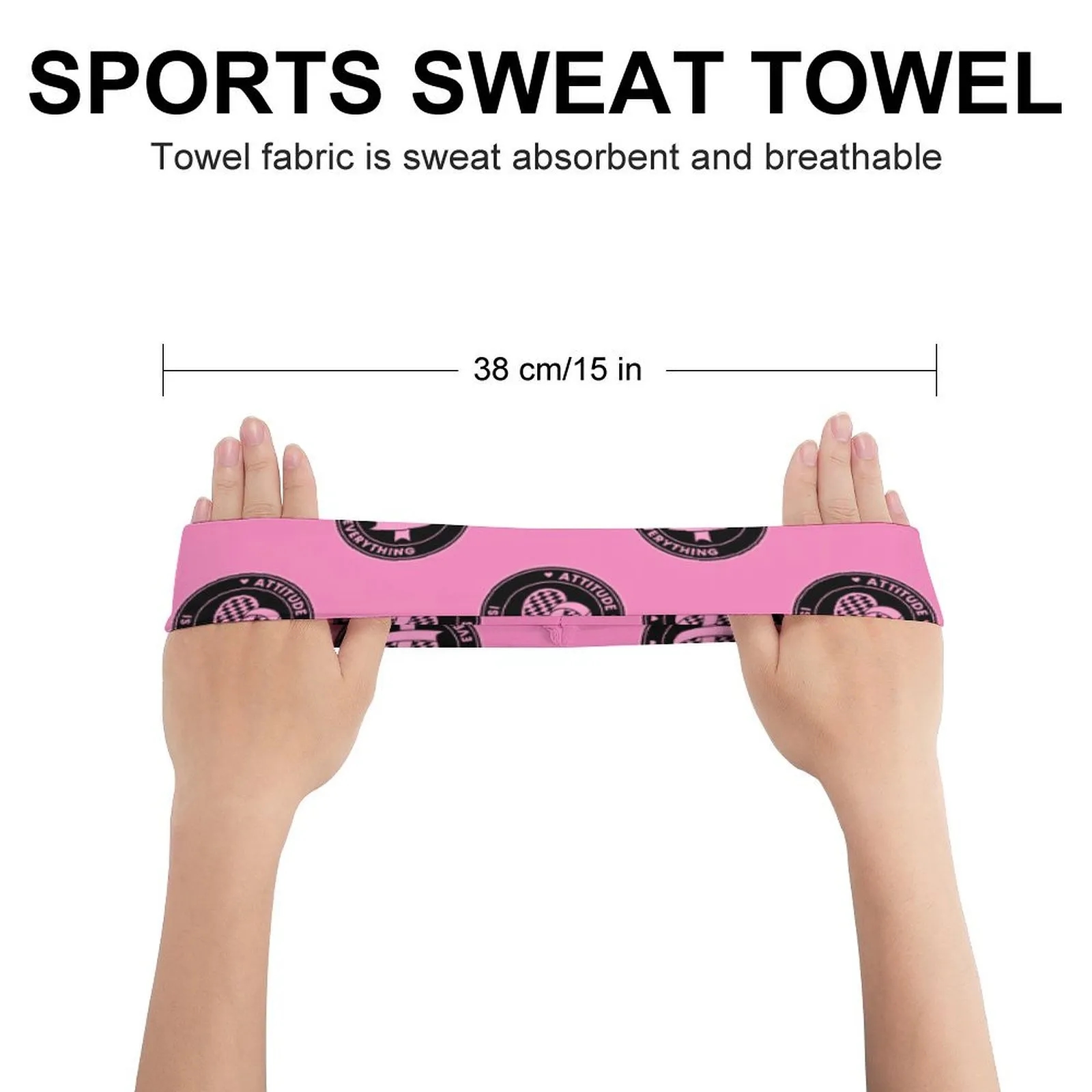 Polyester Sports Sweat Headband 7