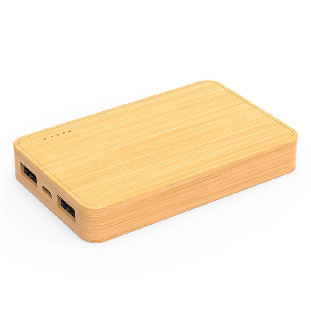 Bamboo 5000mAh Dual Port Power Bank with Wireless Charger 4