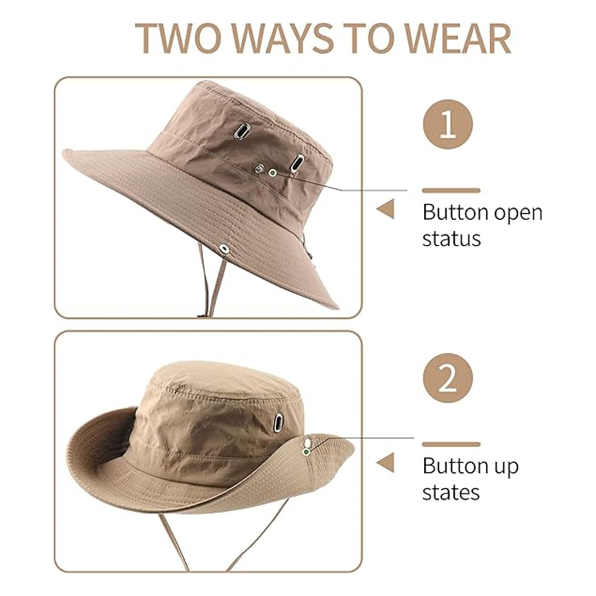 UPF50+ Sun Hats With UV Protection 4