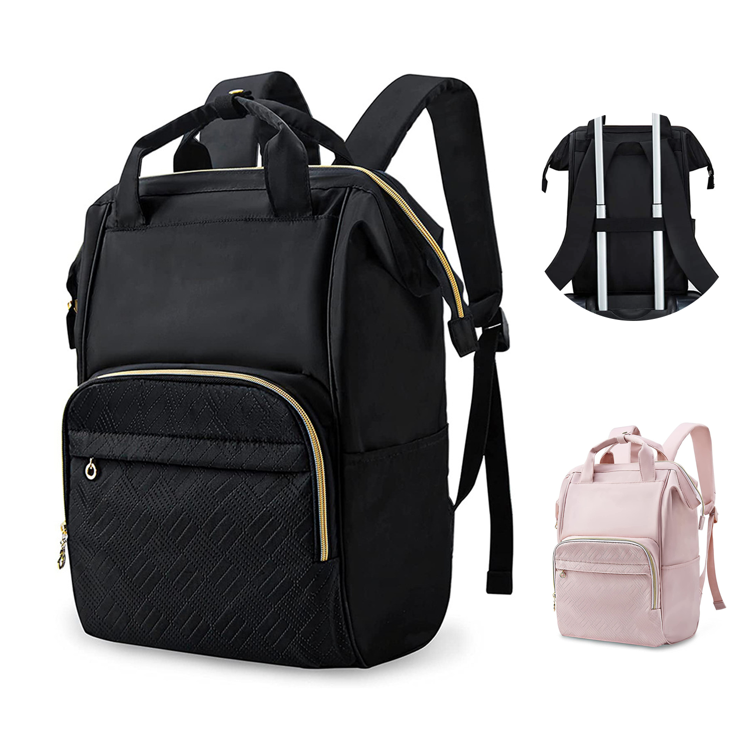Wide Open Polyester Laptop Backpack 5