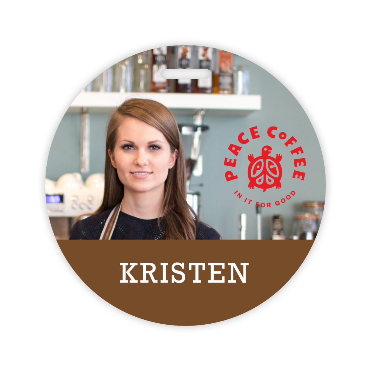 USA Made Tamper Evident Photo ID Badge (3.5") Circle