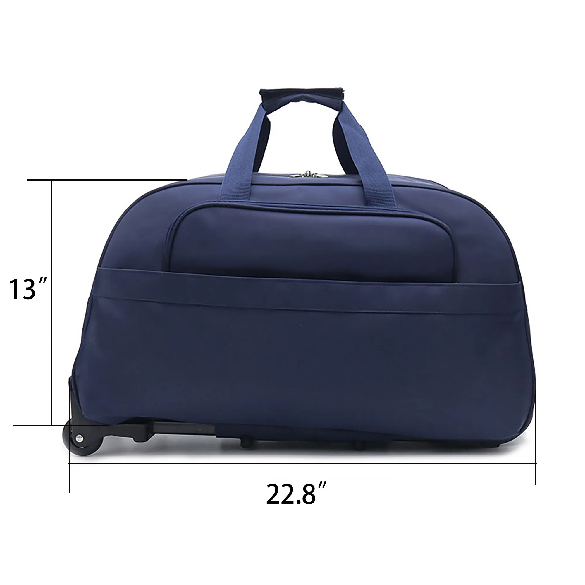 Custom Wheeled Rolling Duffel Luggage Bag MOQ 10pcs 4