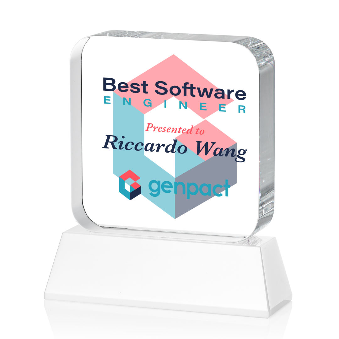 Flamborough VividPrint™ Award on Base - White 3