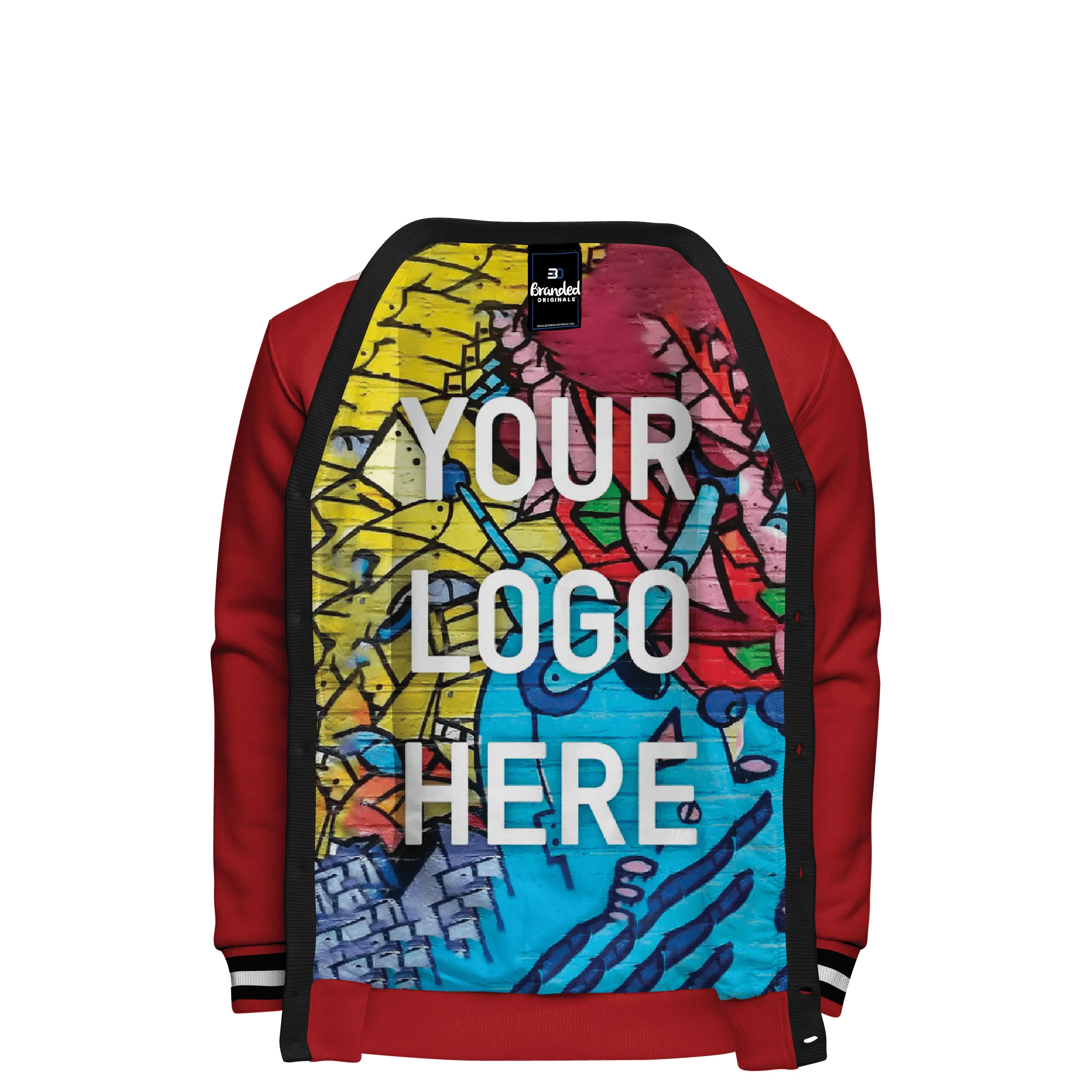 Fleece Varsity Cardigan With Custom Printed Lining 15