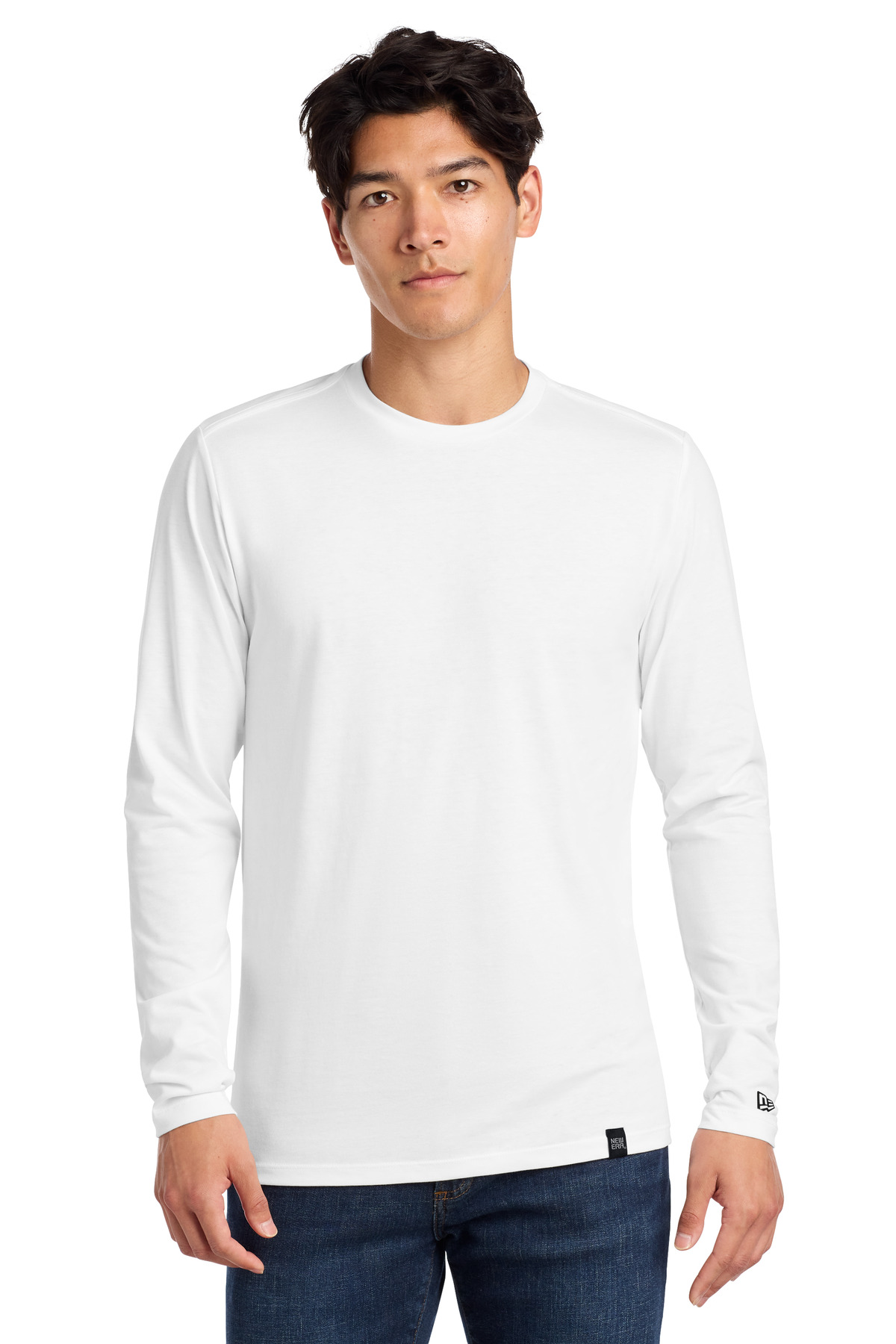 New Era Heritage Blend Long Sleeve Crew Tee. NEA102 63