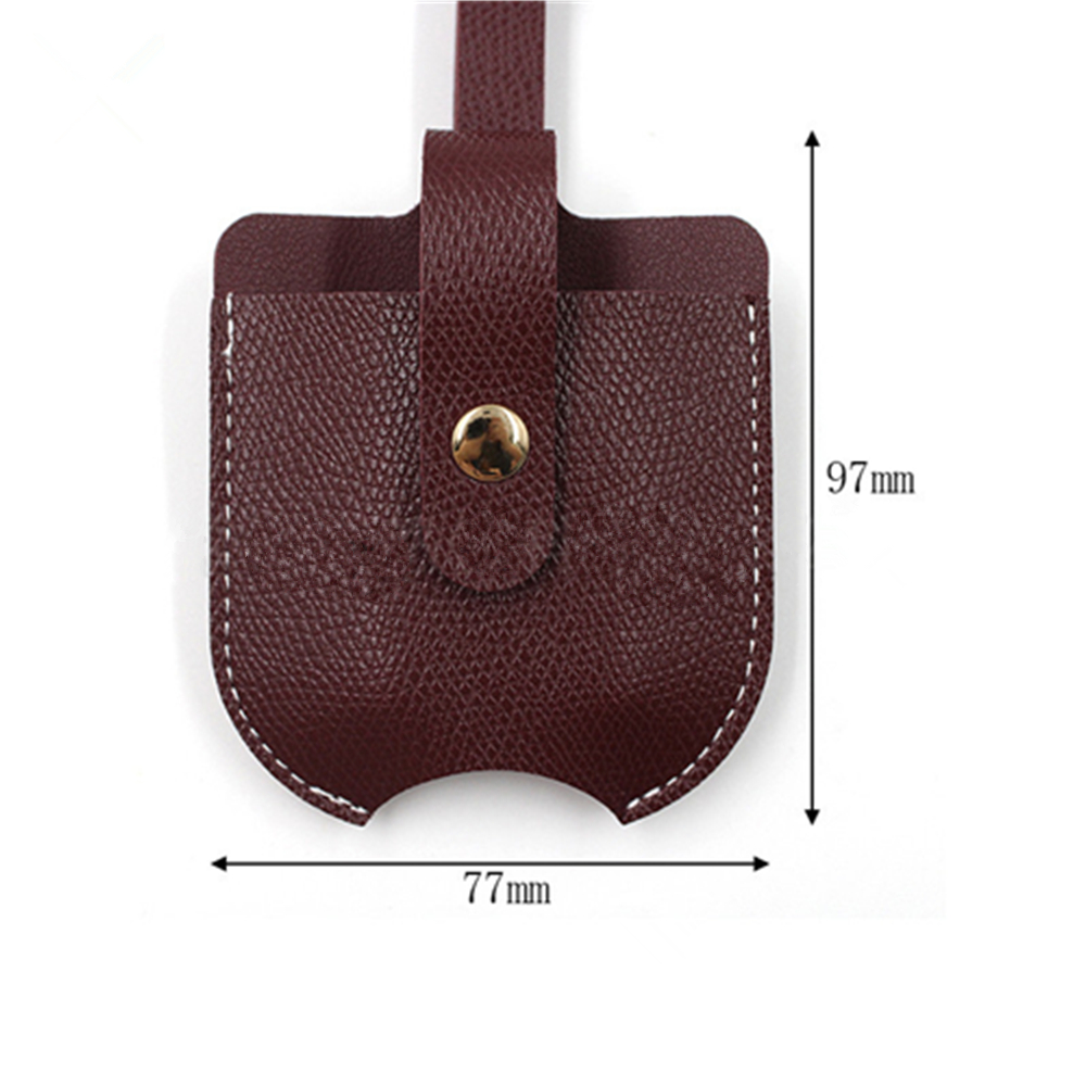 Leather Sanitizer Holder w/Lanyard 3