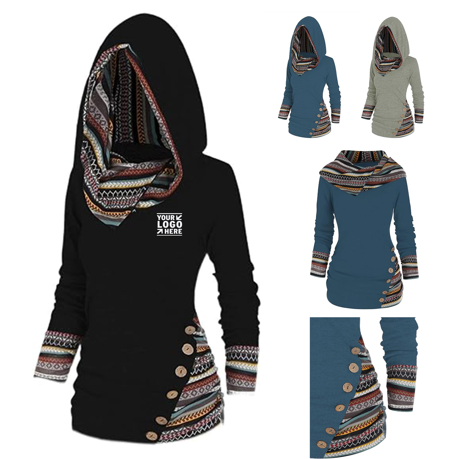 Womens Long Sleeve Shirt Casual Pullover Sweatshirts 2023 Fall Hooded Top