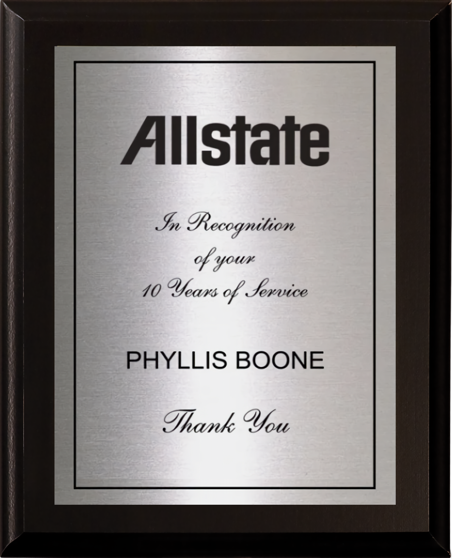 Black Matte Finish Certificate Plaque 12