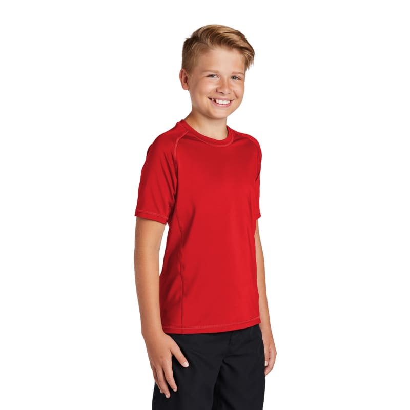 Sport-Tek Youth Rashguard Tee. 25
