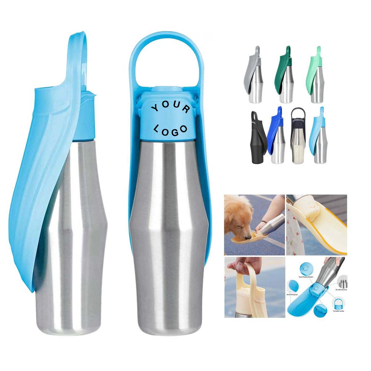 Travel Water Bottle for Dogs with Tray Design 5