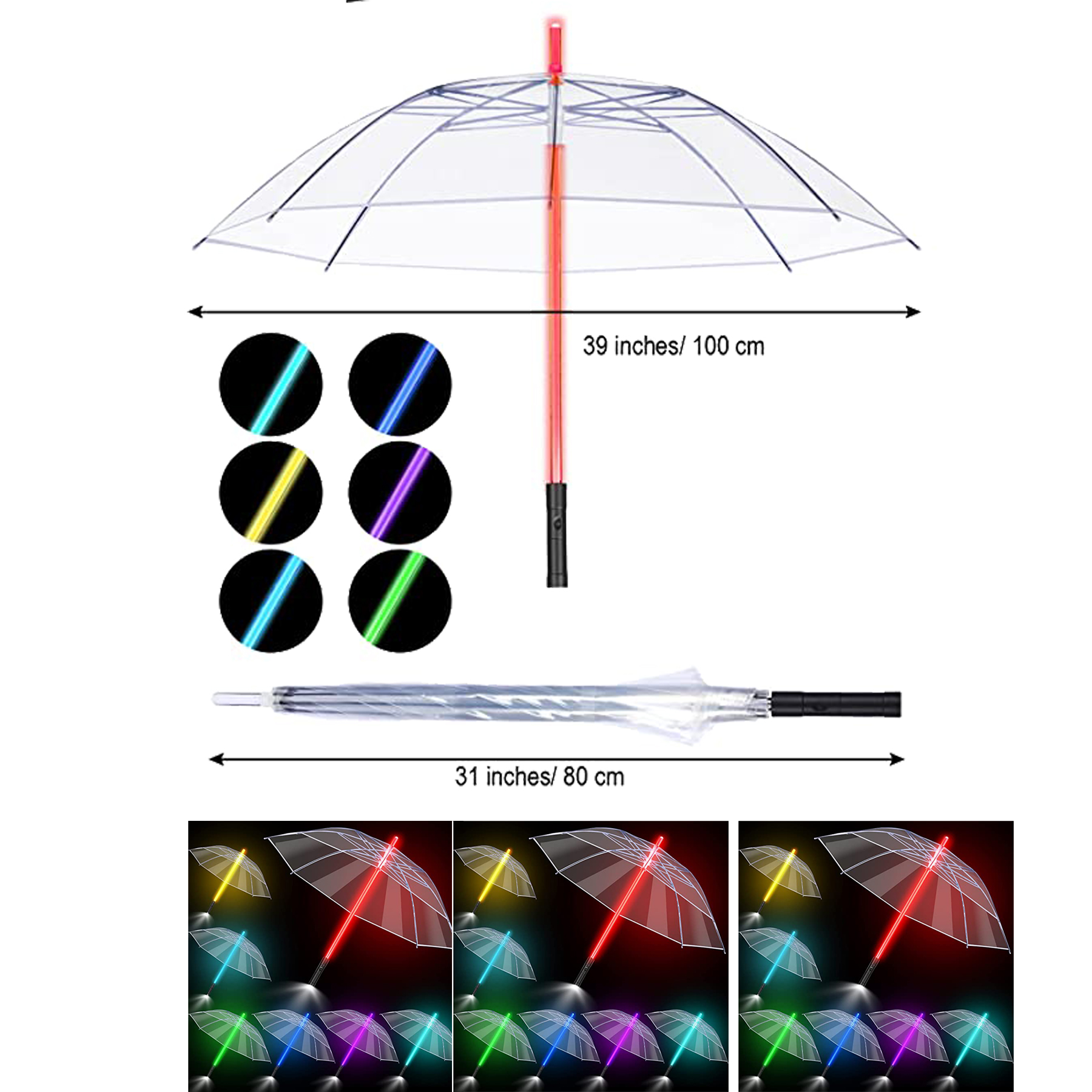 Laser Sword Light up Golf Umbrella
